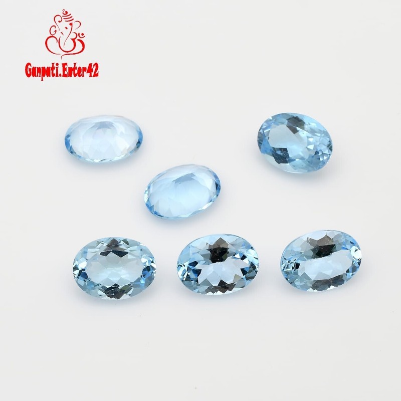 BLUE TOPAZ OVAL CUT 11×9 MM 02 PCS LOT CALIBRATED SIZE LOOSE GEMSTONE