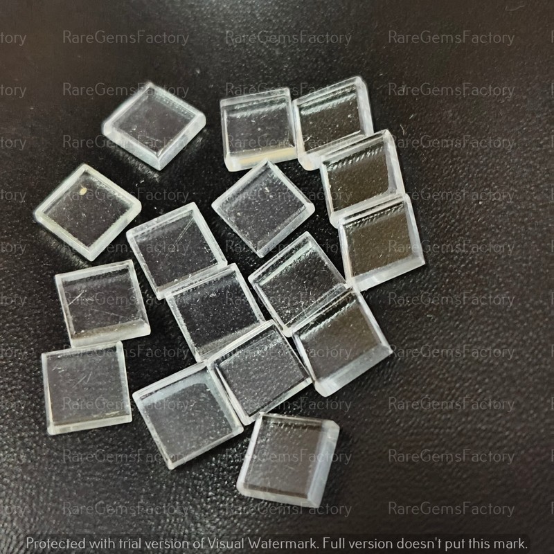 Natural Crystal Quartz Flat Square Cabochon AAA Grade Loose Gemstone 5mm-20mm