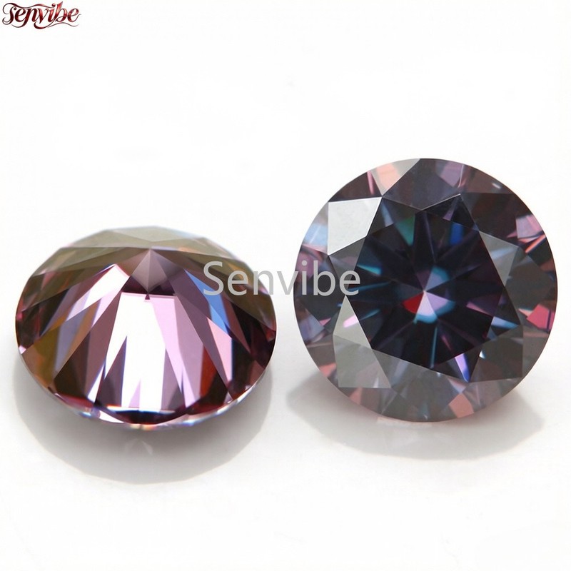 0.5-6ct VVS1 Imperial Purple Color Round Excellent Cut Moissanite Loose Stones