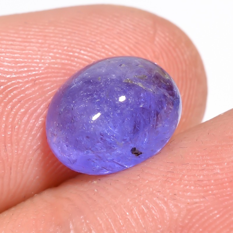 TANZANITE Cabochon Natural Oval Shape Tanzanite Gemstone 3.70 CT 7x10x5 mm ZZ99