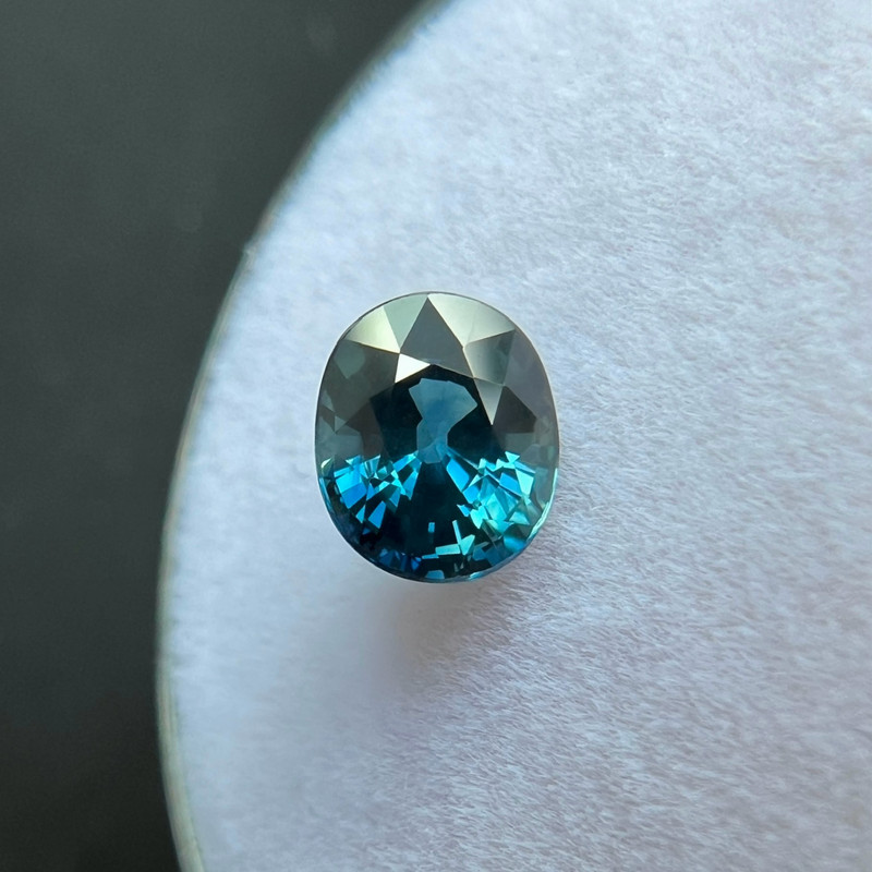 1.11ct GIA CERTIFIED Natural VIVID Blue Sapphire Oval Cut Gemstone 6.1x5.1mm gallery