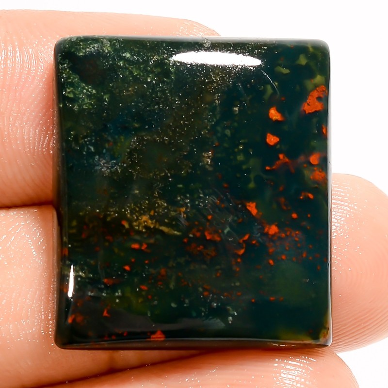 Natural Bloodstone Radiant Shape Cabochon Loose Gemstone 24.5 Ct 22X20X4 mm