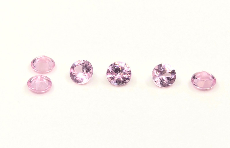 3mm Natural Baby Pink Spinel Round AAA Diamond Cut Melee Myanmar – 1 Piece