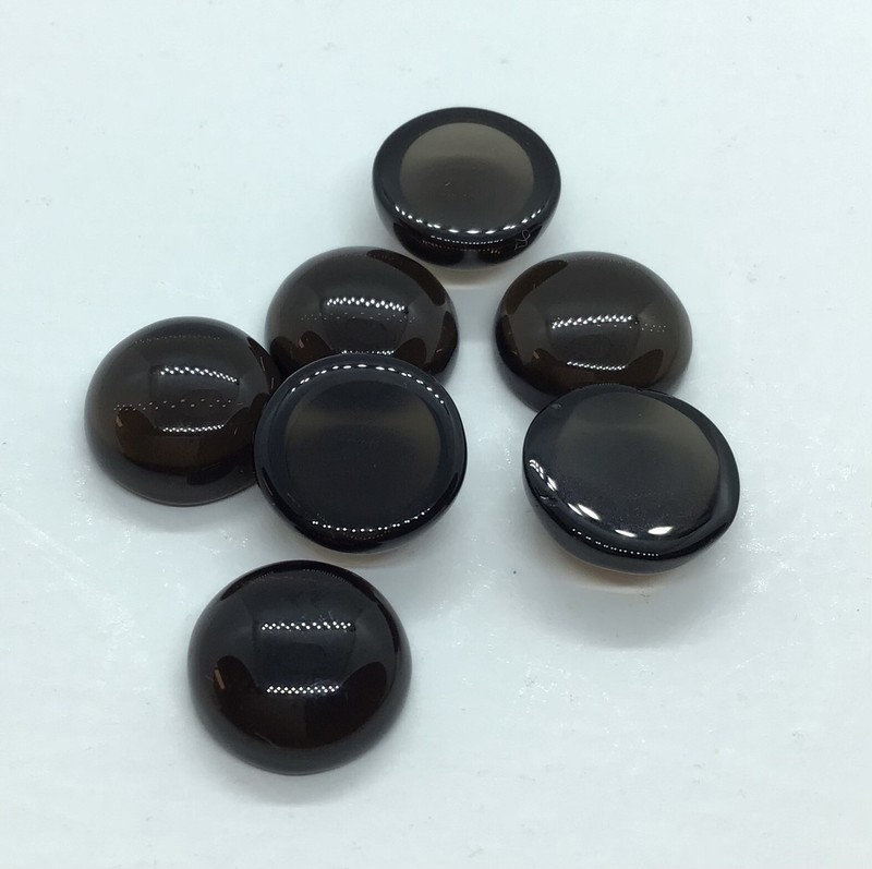 Smoky Quartz Flat Back Round AAA Natural Loose Gemstone For Making All Jewelry