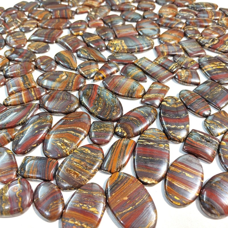 Natural Iron Tiger Eye Cabochon Loose Astrology Gemstone For Jewelry Making