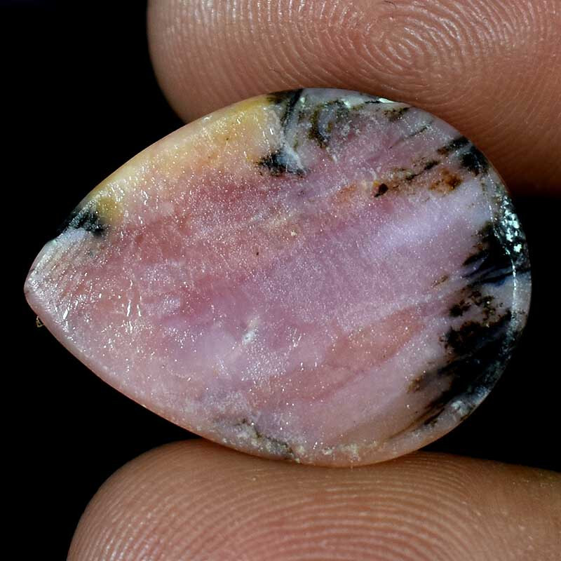 Pink Opal Pear Cabochon 100% Natural Gemstones 19mm. 25mm. 05mm. 17.00Cts. gallery
