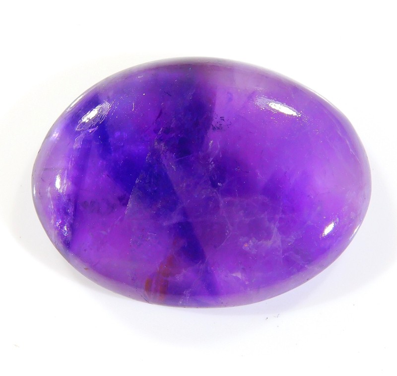 NATURAL AMETHYST LACE AGATE OVAL CABOCHON GEMSTONE 31x27x8 MM 61.CT DD=0388 gallery