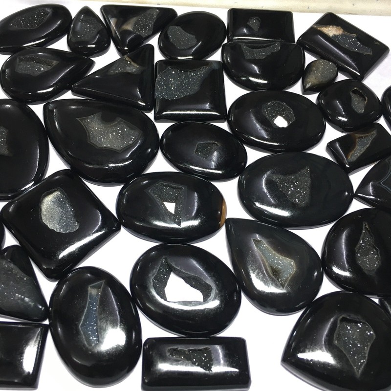 Natural Agate Window Gemstone Loose Meditation Druzy