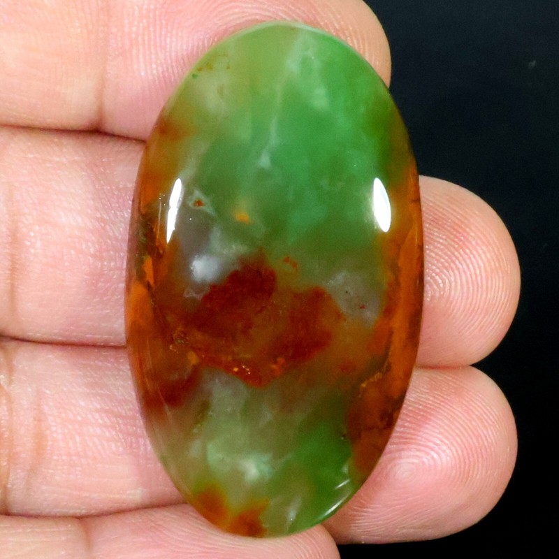 100% Natural Green Chrysoprase Oval Cabochon Untreated Australian Gemstone CH-