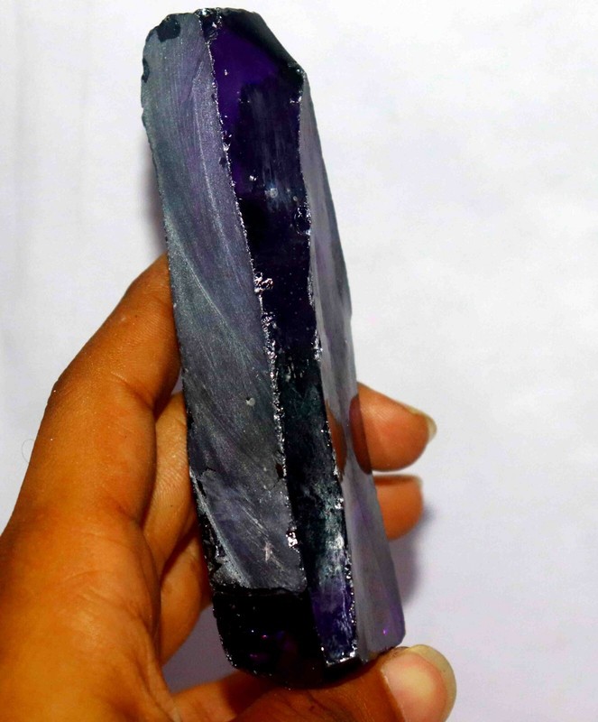 DYED 2500Ct Certified Natural Purple Zircon Gemstone Rough Big Sale gallery