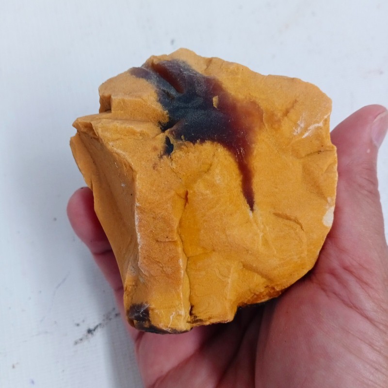 100 gr Indonesia Sumatra White / Brown Amber Rough Raw Stone 25A