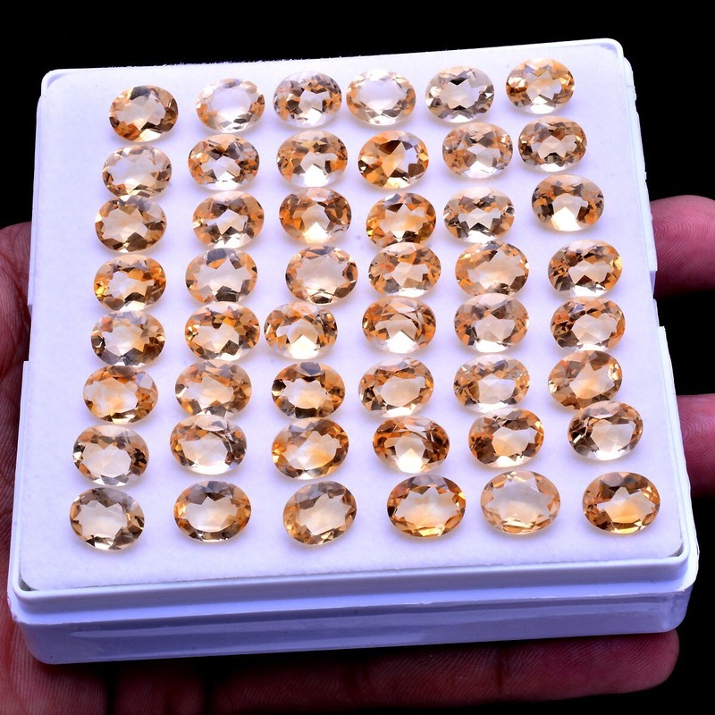 VVS 10 Pcs Natural Citrine AAA Quality 11mmx9mm Oval Cut Lot Sparkling Gemstones