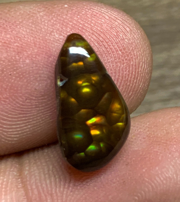 Natural Fire Agate Cabochon Gemstone 3.25crt Mexican Multicolor Loose Stone