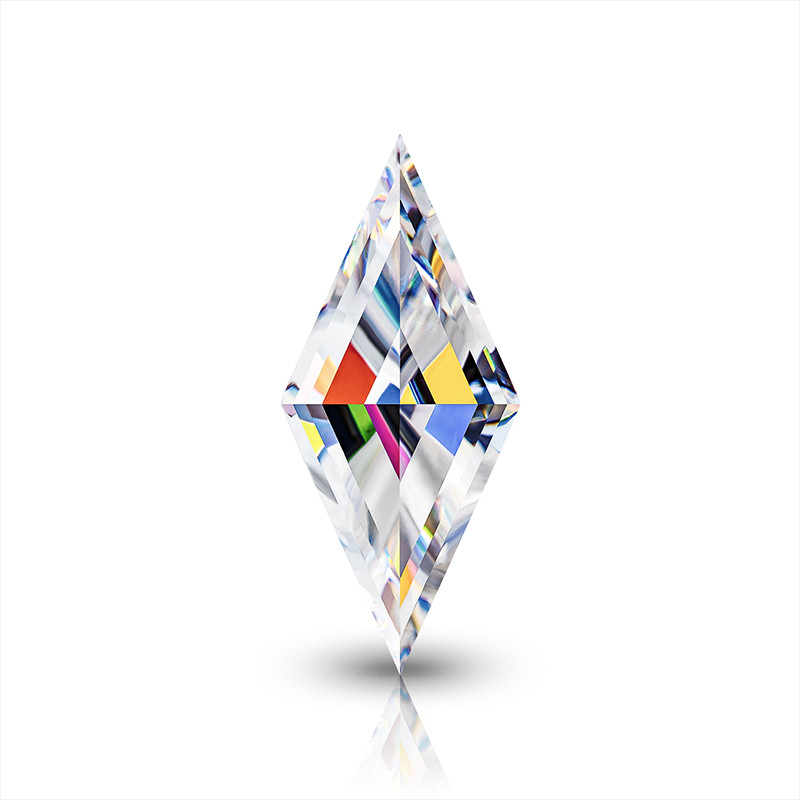 1.00 Carat D Colorless Rhombus Cut Loose Moissanite VVS1 For Engagement Ring