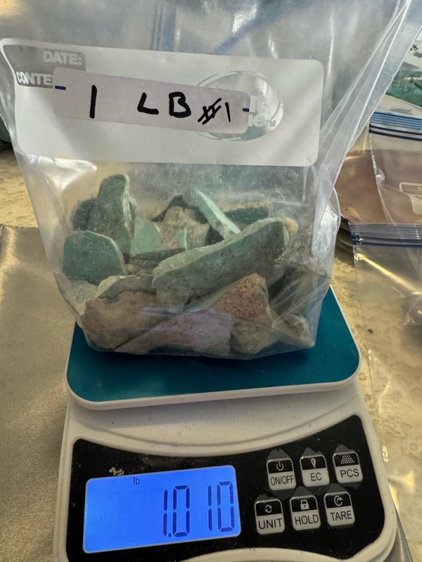 Kingman, Mine #8 Turquoise. 1 Pound Stabilized from the 1970s and 80s