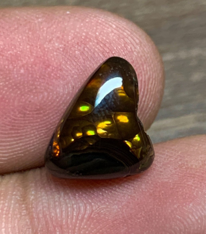 Natural Fire Agate Cabochon Gemstone 3.60crt Mexican Multicolor Loose Stone
