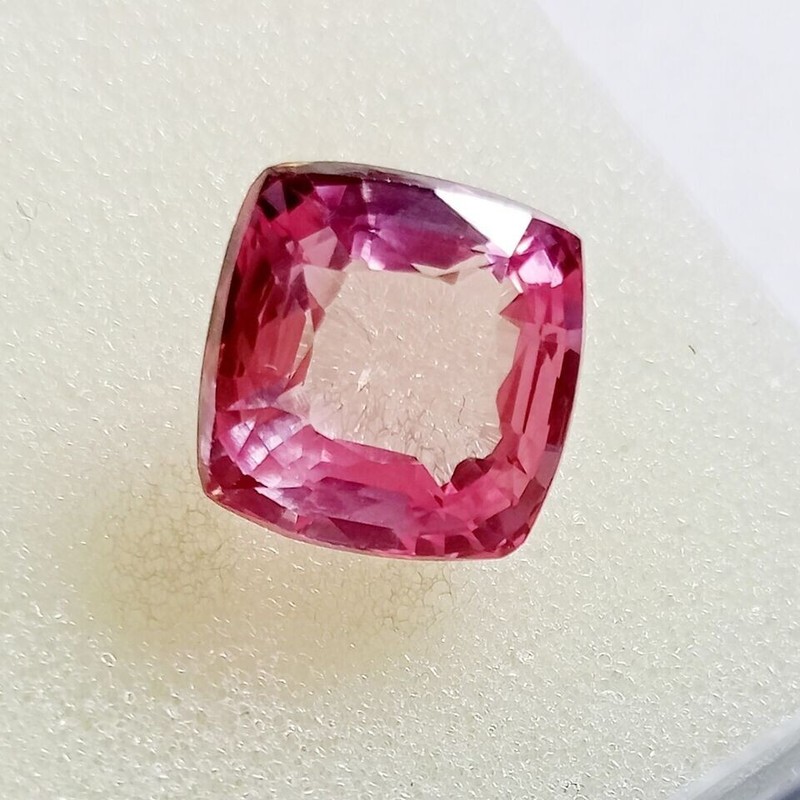 Padparadscha Sapphire Natural Cushion Fine Cut Certified Loose Gemstone 9.50 Ct gallery