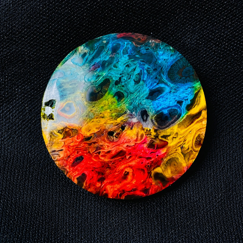 Palmroot Rainbow Dyed Cabochon Lot 5 Pcs Mixed Shapes Polished Jewelry Making gallery