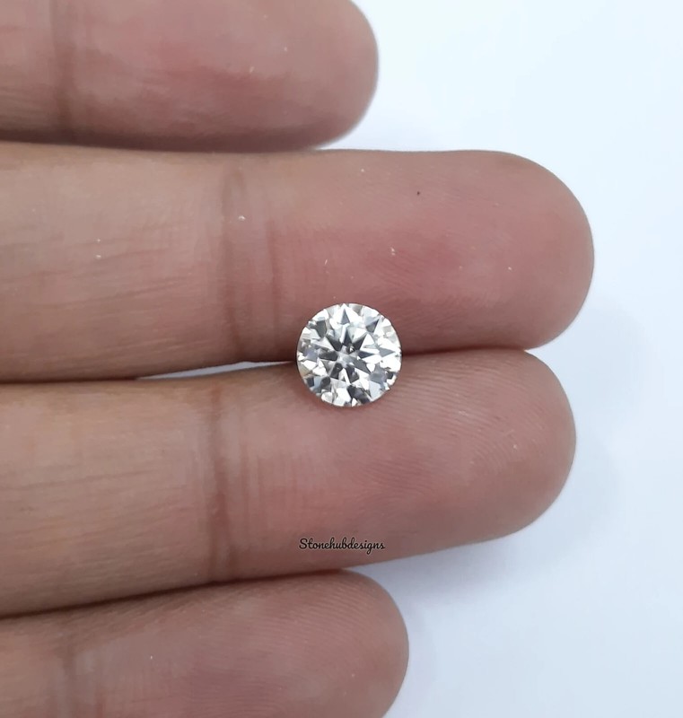 2 CT Natural White Diamond 1 Pcs Round Cut VVS1 D Grade Certified X3 gallery
