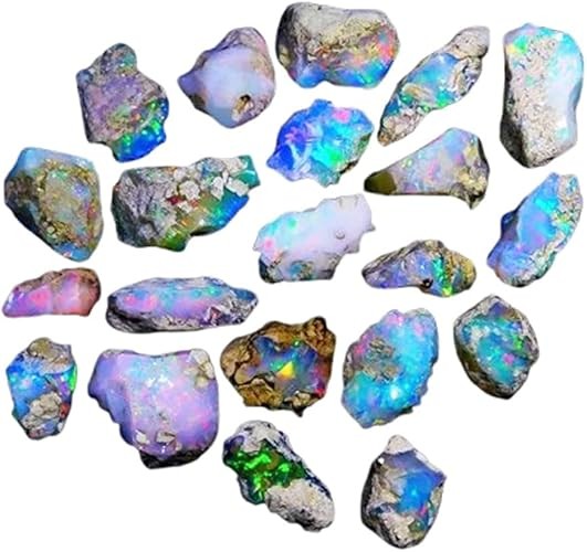 Natural Australian Opal Rough Gemstone Lot, Multi-Color, 200 Ct