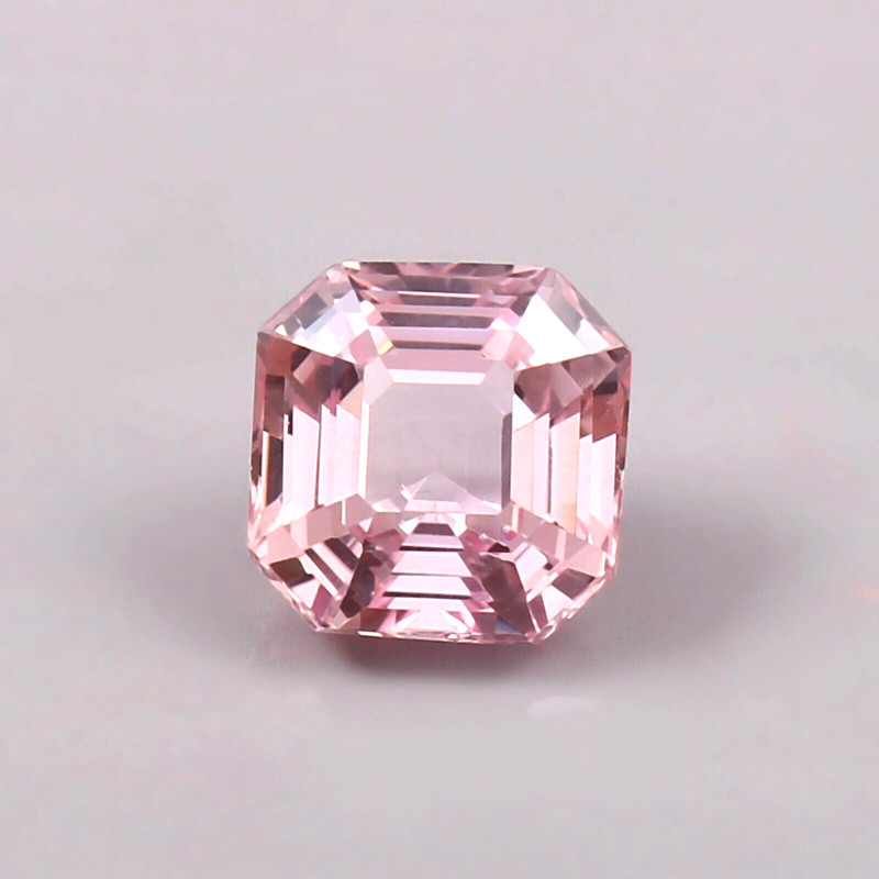 10×10 MM Natural Flawless Madagascar Pink Morganite Loose Asscher Cut Gemstone