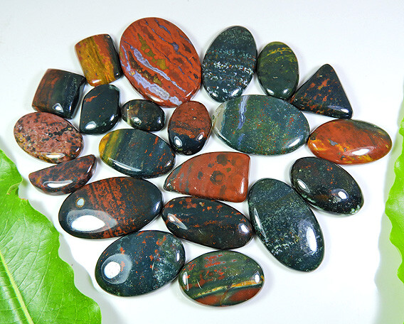 15 - 35 MM AA++ NATURAL BLOODSTONE CABOCHON MIX LOOSE GEMSTONE WHOLESALE LOT gallery