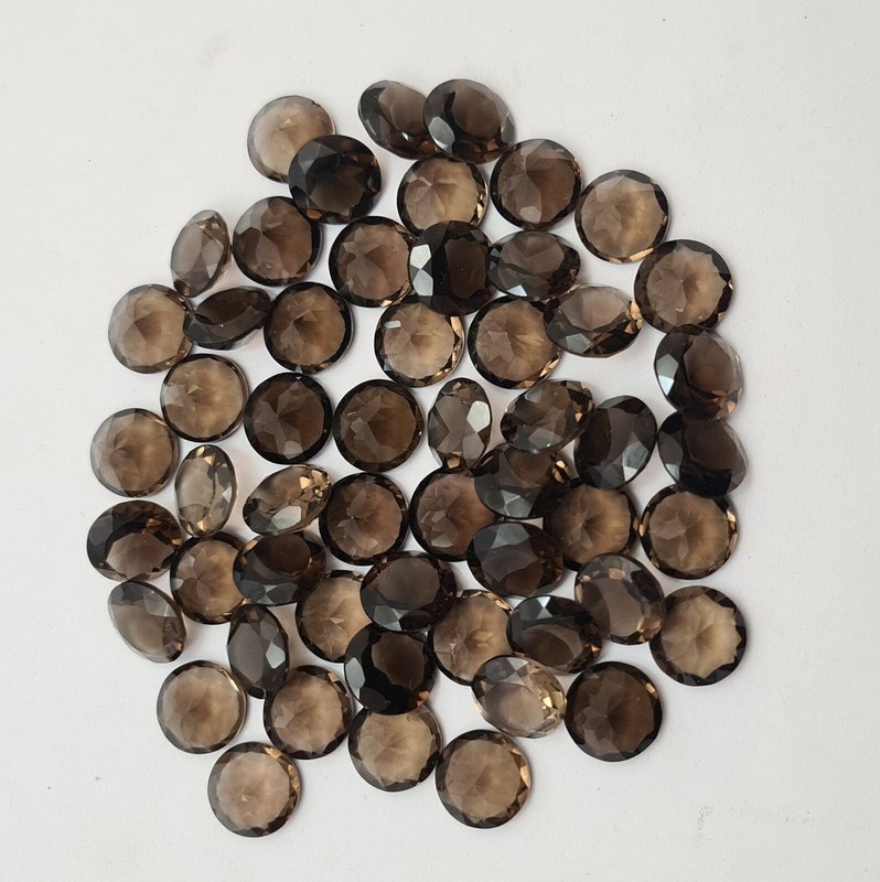 Natural Smoky Quartz Round Faceted Cut 5mm To 20mm Loose Gemstone gallery