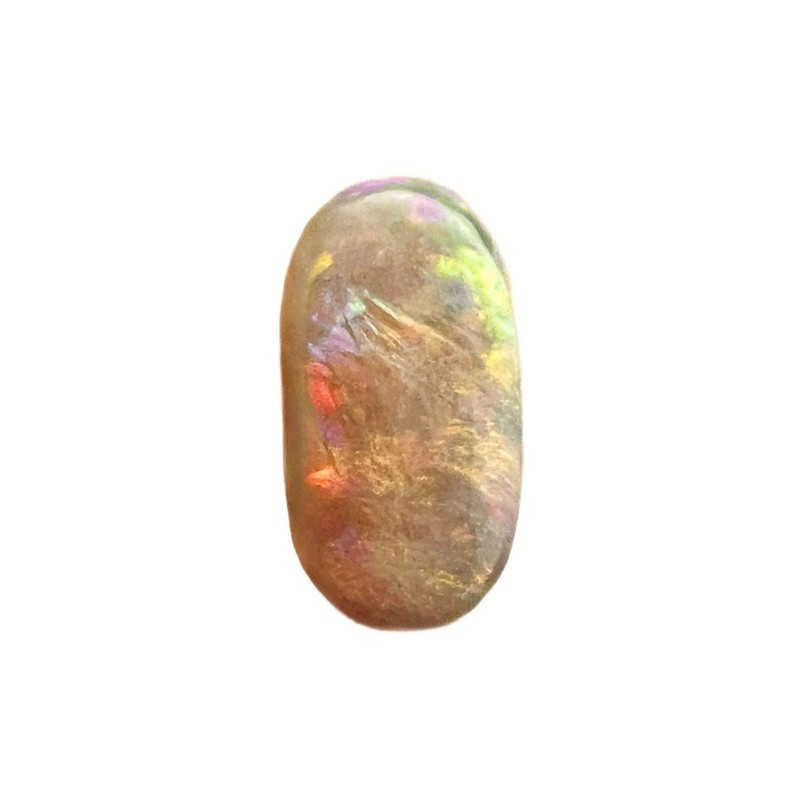Natural White Australian Coober Pedy Opal 0.89ct Cabochon 9.5×4.9mm Loose Gem