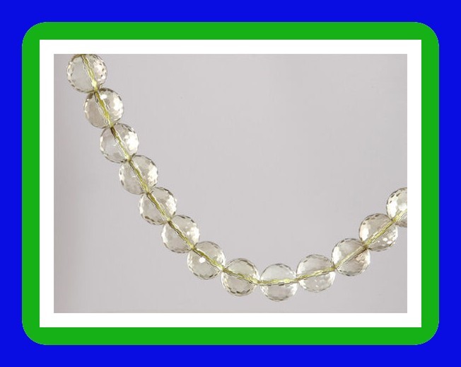 WE SELL QUALITY! 13mm GEM GRADE Natural Lemon Quartz Faceted Round Bead (1 bead)