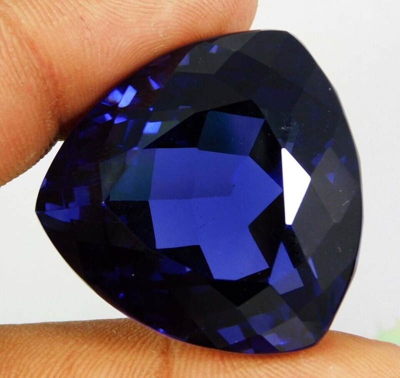 Trillion Cut Flawless Blue Tanzania Of Tanzanite Loose Gemstone Certified 60 Ct
