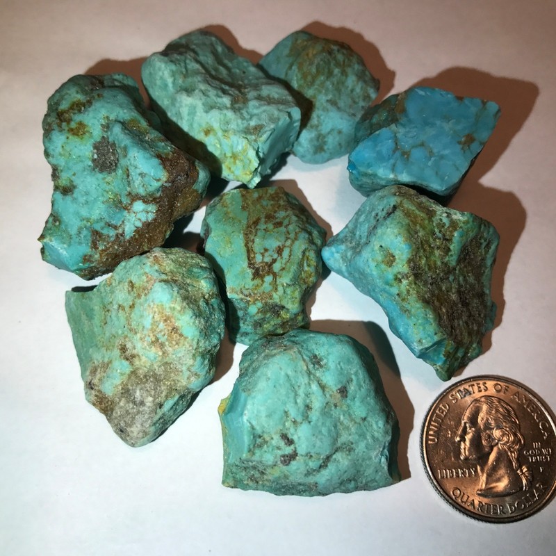 SLEEPING BEAUTY TURQUOISE NUGGETS ROUGH - 1/4 POUND LOT - VERY HIGH QUALITY gallery