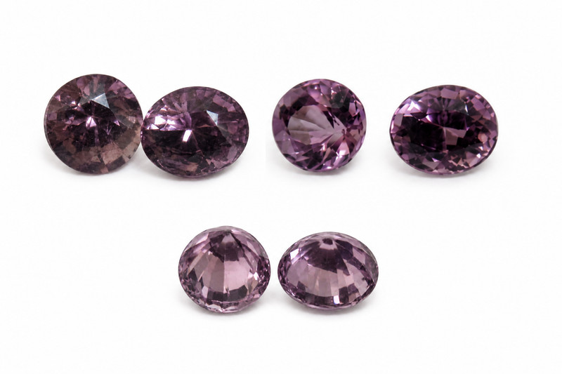 2pcsNatural Purplish Pink Spinel Oval 5×4.8-5.1×4.4mm Unheated Gems-Jewellery