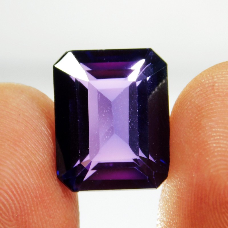 Natural 12.00 Ct Purple Blue Tanzania Tanzanite Emerald Shape Stunning Gemstone