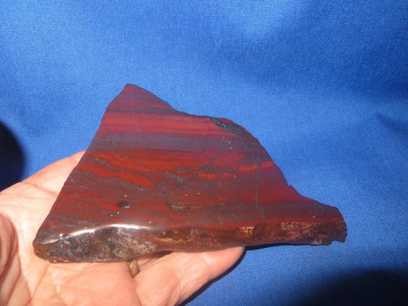 Banded Red Jasper Silver Hematite Brilliant Gemstone Slab Display 1,474 carats gallery