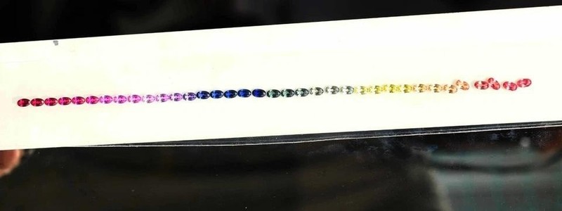 Stunning Rainbow Sapphire Natural 36 Pcs 3x5mm Oval Cut IGL Certified Gems 5DNR gallery