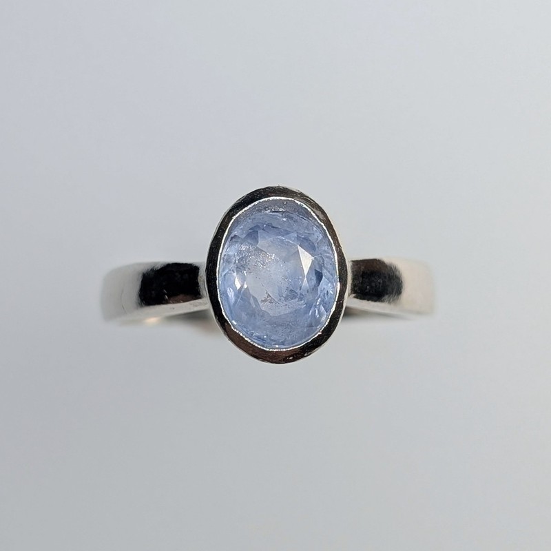 1.38ct Natural violet blue Sapphire, untreated unheated ring 925 Silver, Gold