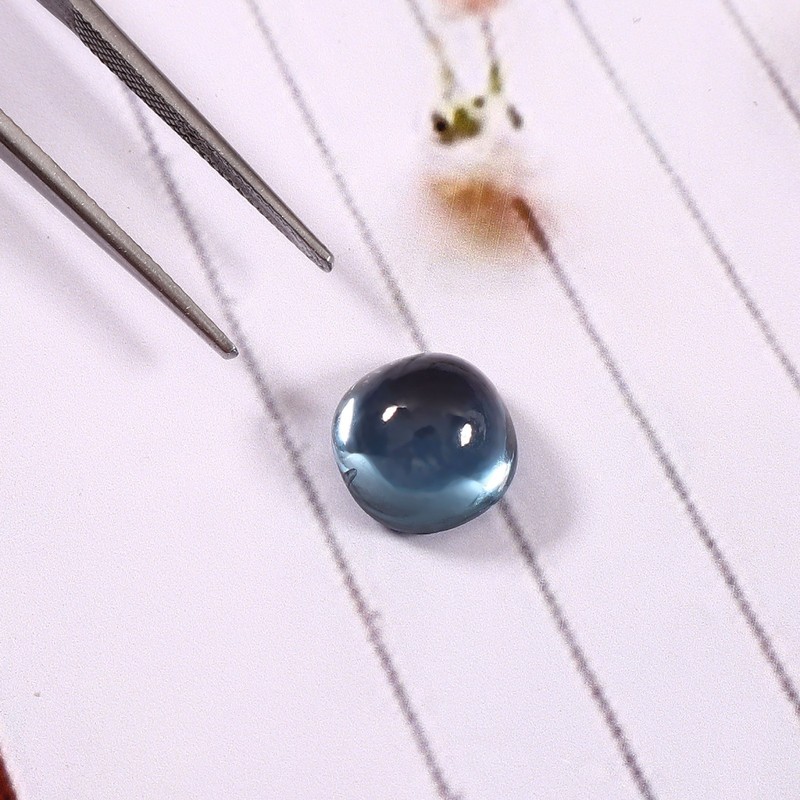 Natural Flawless Brazilian Aquamarine Cushion Cabochon Loose Gemstone 12x12 MM gallery