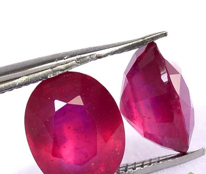5.81 CTS Natural Ruby Oval Cut Pair 9x7 mm Calibrated Loose Gemstones GF 6YHR gallery