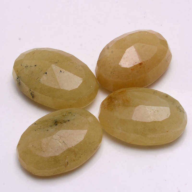 4 Pcs Natural Yellow Beryl 32mm-36mm Oval Cut Untreated Huge Loose Gemstones Lot gallery