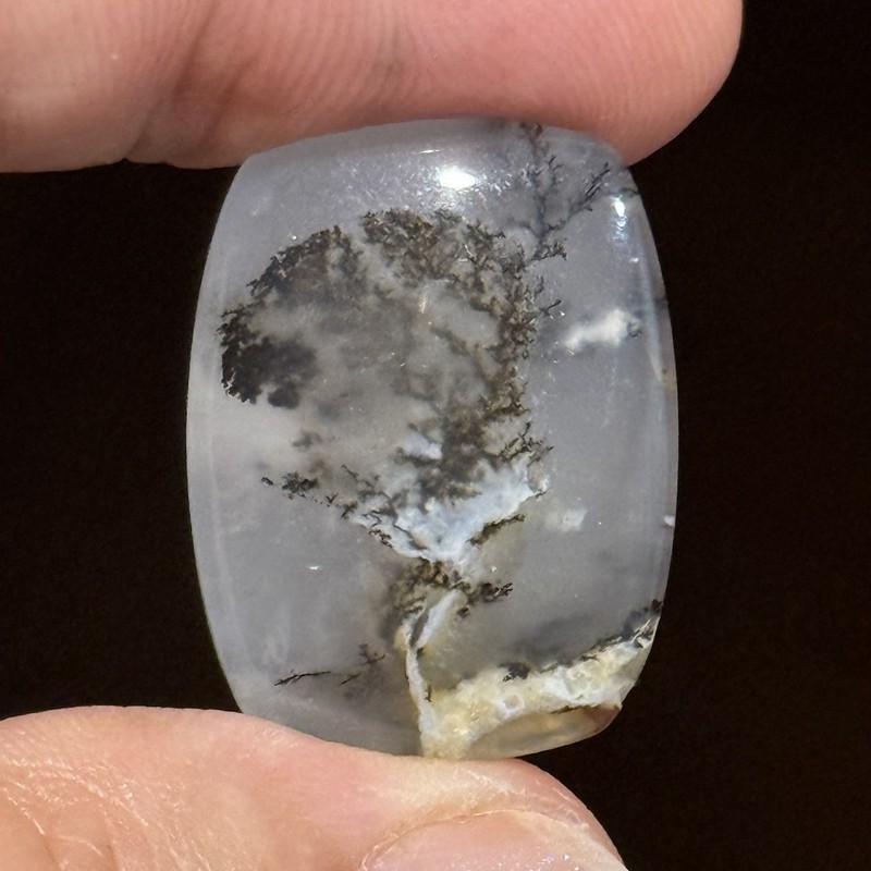 22ct 24.3×18.5x6mm Fine Rectangle Dendrite Opal Cabochon Loose Picture Stone