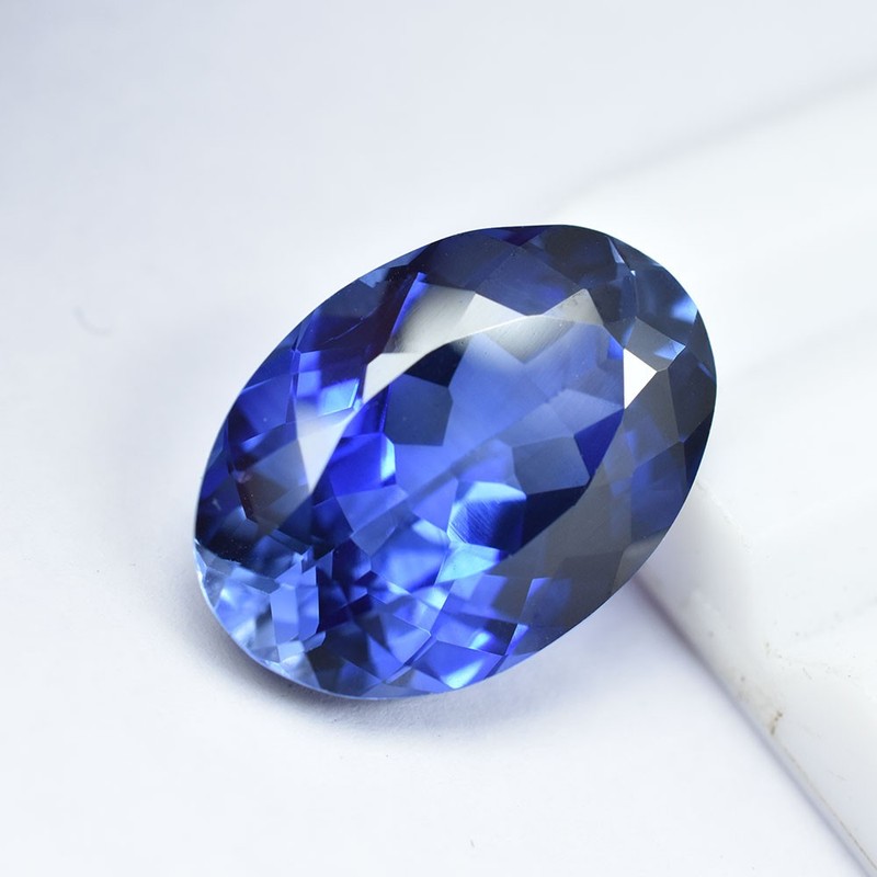 Blue Tanzanite 12.4 Ct Natural Certified Oval Cut Beautiful Loose Gemstone gallery