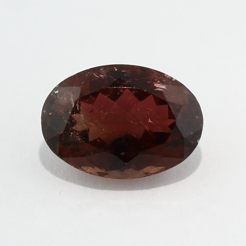 ORANGE-BROWN TOURMALINE 14 x 10 MM OVAL CUT ALL NATURAL F-3657