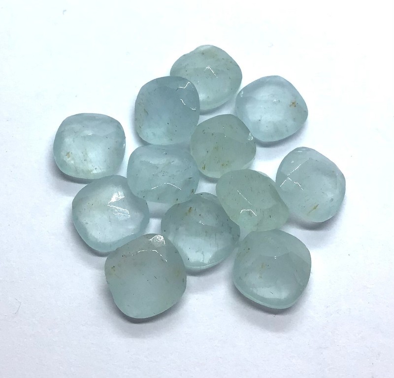 Aquamarine Cushion Cut Faceted AA Natural Loose Gemstone For Making All Jewelry
