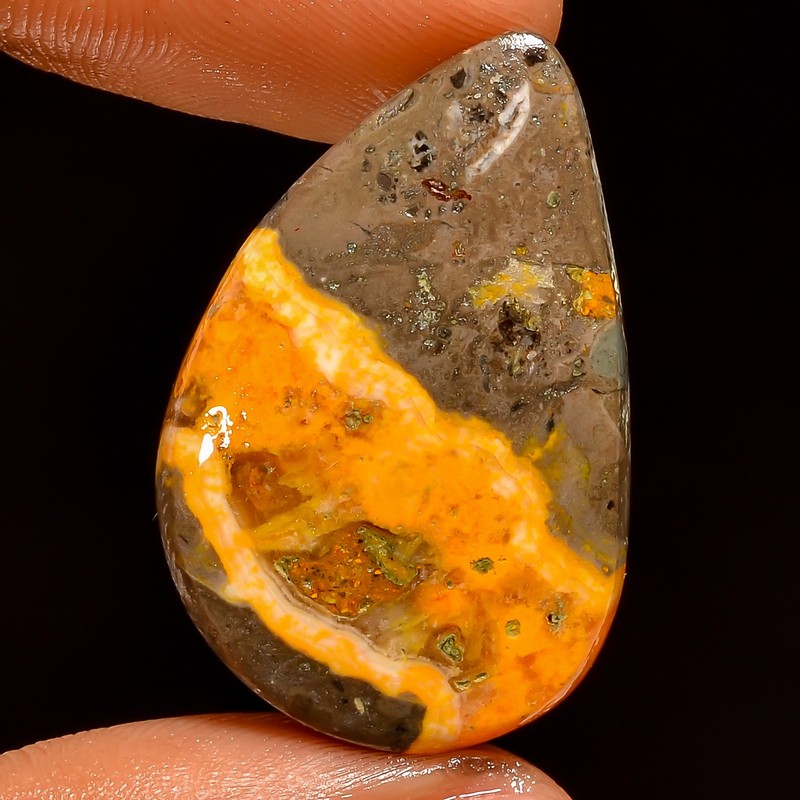 100% Natural Bumble Bee Jasper Fancy Cabochon Gemstone 22 Ct. 31X20X5 mm UG-6392