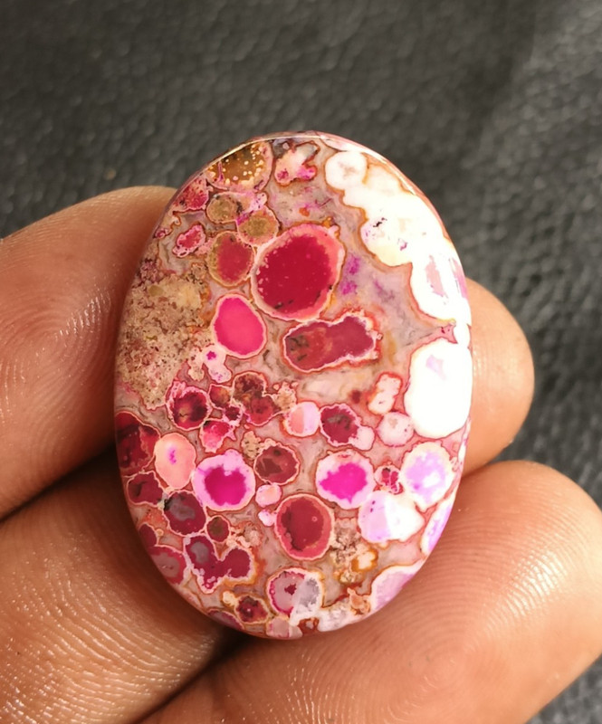 40 Cts. Pink Cobalt Calcite Pettern Cobra Jasper Wire Wrap Stone, Jewelry Making