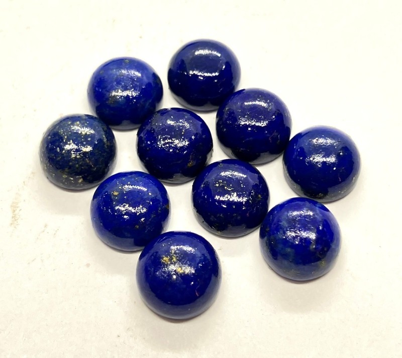 AAA Natural Lapis Lazuli Round Flat Back Loose Gemstone For Making All Jewelry