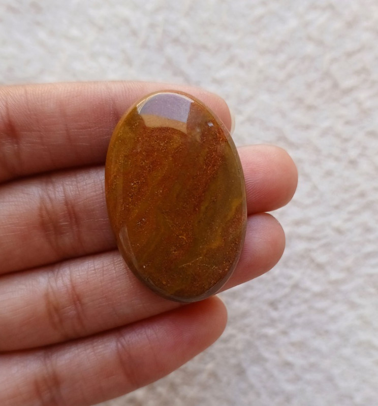Natural Brown Jasper Oval Cabochon 36x24x5.5mm Approx 41.80Cts AMJ760