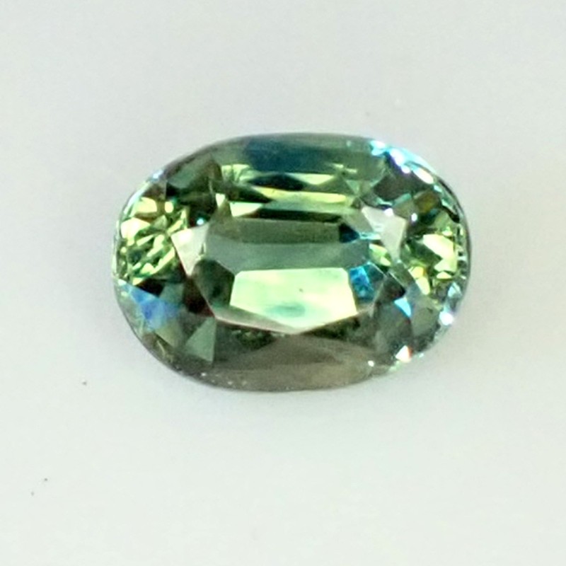 0.79ct Oval 6.1×4.6mm Light Green-Blue Colour Natural Australian Parti Sapphire
