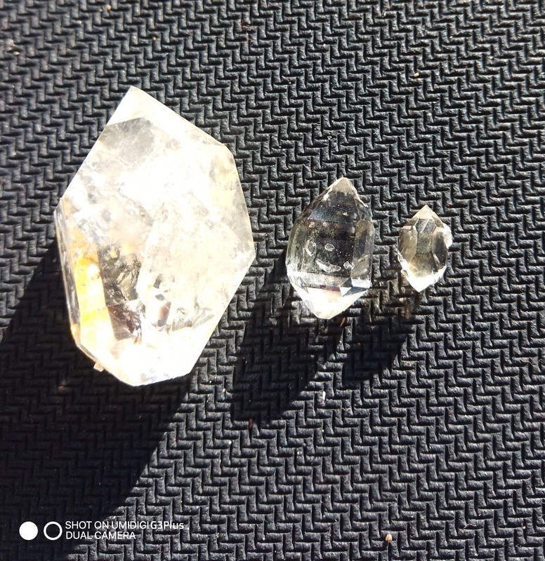Golden Healer Herkimer Diamonds with inclusions From New York ; Meta Physical