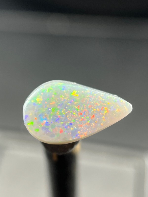 Australian Opal - Lightning Ridge - 1.25C - Natural - Solid Light N6 Opal - #077 gallery